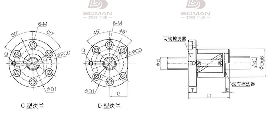 KURODA GR6312DS-DAPR 黑田丝杆替换尺寸图解