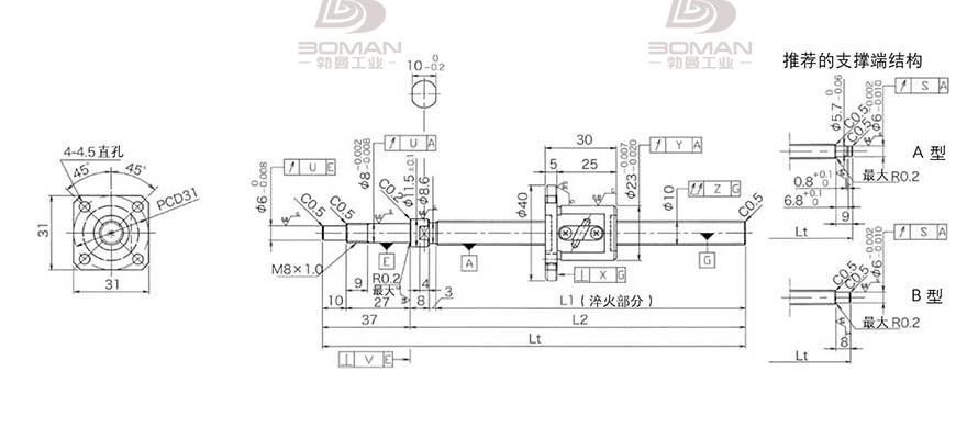 KURODA GP1002DS-EAFR-0320B-C3F 黑田精工丝杠检测